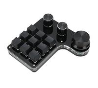 VBESTLIFE Clavier Mécanique Macro à Une Main, Mini Clavier de Jeu Programmable USB Filaire à 9 Touches avec 3 Boutons Réglables, Rétroéclairage RVB coloré, pour Les Jeux au Bureau et à la