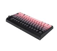 VBESTLIFE Clavier Mécanique sans Fil, 79 Touches, Clavier personnalisé échangeable à Chaud avec Bouton, 20 Effets D'éclairage, 2,4 GHz Filaire BT 3 Modes, pour Le Travail de Jeu (Noir Rose)