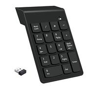 VBESTLIFE Clavier Numérique, Clavier Numérique sans Fil 2.4G, Touches en Chocolat, Plug and Play, pavé Numérique pour Ordinateur Portable 18 Touches pour Comptable Bancaire
