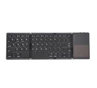 VBESTLIFE Clavier Pliable, Bluetooth 5.1, Clavier sans Fil Rechargeable à 3 Canaux avec Grand pavé Tactile, pour Smartphone, Tablette, Ordinateur Portable (Gray)