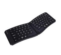 VBESTLIFE Clavier Pliable Ergonomique avec Conception de Fente de Forme V, Clavier Bluetooth Portable pour OS X Android Gagnes, Clavier de Voyage sans Fil Rechargeable