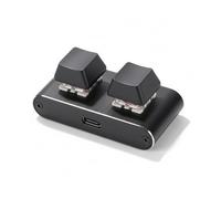 VBESTLIFE Clavier Programmable à 2 Touches, Clavier Macro de Jeu Mécanique à Commutateur Rouge avec Touches de Raccourci Personnalisées, pour Wins, Linux, OS X