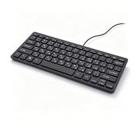 VBESTLIFE Clavier Russe, Clavier Filaire USB 78 Touches avec Conception Anti-éclaboussures et Angle D'inclinaison pour Ordinateur Portable, Plug and Play