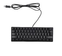 VBESTLIFE Clavier Russe et Anglais 61 Touches, Clavier QWERTY Filaire USB 60% avec Rétroéclairage RVB, pour Jeu, Bureau, Usage Domestique (Black)