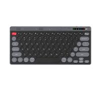 VBESTLIFE Clavier sans Fil à 78 Touches, Double Mode 2,4 G BT, 3 Appareils, Interrupteur à Ciseaux, Clavier Fin avec Chargement de Type C, pour Ordinateur Portable, Tablette de Bureau (Black)