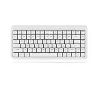 VBESTLIFE Clavier sans Fil avec Récepteur 2,4 G, Disposition 75% 84 Touches, Clavier Silencieux à Interrupteur à Ciseaux avec Raccourcis Multimédia pour Ordinateur de Bureau, Ordinateur (White)
