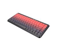 VBESTLIFE Clavier sans Fil Bluetooth 2.4G, Commutateur à Ciseaux Silencieux avec Connexion Double Mode pour Ordinateur Portable et Tablette (Dégradé Noir Rouge)