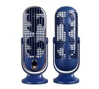 VBESTLIFE Climatiseur Tour Ventilateur de Bureau, Moteur Silencieux sans Balais, 5 Vitesses, Portable, Prise USB, pour Bureau et Maison, Mini Ventilateur en Métal ABS (BLUE)