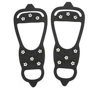 VBESTLIFE Clous pour Raquettes à Neige, Crampons 8 Dents de Conception Professionnelle Bon Effet Antidérapant Silicone de pour l'alpinisme de Randonnée en Famille (L)