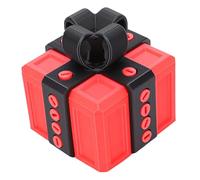 VBESTLIFE Coffret Cadeau Ennuyeux, Boîte Cadeau à Vis Imprimée en 3D avec Pièces Rotatives Interactives, pour Anniversaire, Noël, Festival du Printemps (Noir et Rouge)