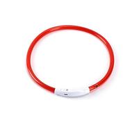 VBESTLIFE Collier de sécurité LED Rechargeable pour Chien, Haute visibilité, Lumière Longue Durée, en PVC, pour Chiens de Grande, Moyenne et Petite Taille, Rouge/Jaune/Vert/Bleu/Blanc/Rose/Orange