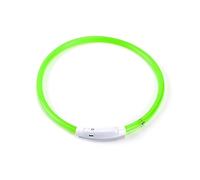 VBESTLIFE Collier LED Haute Visibilité pour Chien, Rechargeable par USB, étanche, Flash, pour Grands, Moyens et Petits Chiens, Fêtes Festives (Green)
