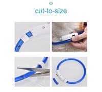 VBESTLIFE Collier LED Haute Visibilité pour Chien, Rechargeable par USB, étanche, Flash, pour Grands, Moyens et Petits Chiens, Fêtes Festives (Rouge)