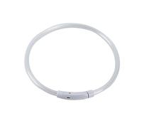 VBESTLIFE Collier LED Haute Visibilité pour Chien, Rechargeable par USB, étanche, Flash, pour Grands, Moyens et Petits Chiens, Fêtes Festives (White)