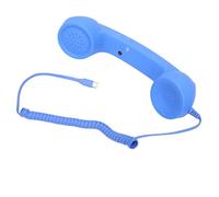 VBESTLIFE Combiné Téléphonique Rétro, combiné Téléphonique de Type C, Récepteur de Téléphone Portable Filaire Vintage avec Microphone, pour Conférences, Appels (Blue)