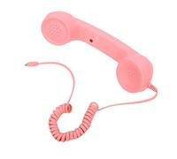 VBESTLIFE Combiné Téléphonique Rétro, combiné Téléphonique de Type C, Récepteur de Téléphone Portable Filaire Vintage avec Microphone, pour Conférences, Appels (Pink)