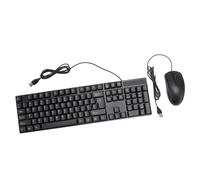 VBESTLIFE Combo Clavier et Souris USB Filaire, Clavier et Souris de Bureau Ergonomiques Pleine Taille 104 Touches, USB Plug and Play, pour Ordinateur de Bureau, Ordinateur Portable, pour