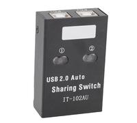 VBESTLIFE Commutateur de Partage USB 2.0, 2 Ordinateurs Partagent 1 Imprimante, Sélecteur de Commutateur USB à Transfert Haute Vitesse, avec une Touche de Commutation pour le Travail