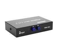 VBESTLIFE Commutateur de sélecteur de commutateur 2 en 1 Out, commutateur VGA Diviseur Synchronisation de données Moniteur VGA prenant en Les commutateurs VGA, XVGA, SVGA, UXGA,