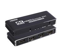 VBESTLIFE Commutateur HDMI 3x1, 4K 120Hz 60Hz et 1080P, avec Télécommande IR et Commutation Automatique, pour Console de Jeu Domestique TV DVD