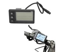 VBESTLIFE Compteur d'affichage LCD pour Vélo électrique, Panneau de Commande S866 avec Contrôleur étanche à 6 Broches, Ordinateur de Conduite pour Modification de Scooter, Grand écran rétroéclairé,