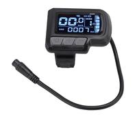 VBESTLIFE Compteur électrique à écran LCD pour Vélo et Scooter électrique, Panneau de Commande à Câble étanche à 6 Broches avec Interface USB, Affichage de Données sur Grand écran, Compatible avec