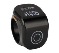 VBESTLIFE Comptoir de Bague Intelligente, Compteur de Doigts Numériques Anneau Tactile pour l'exercice de Travail, Compteur de Doigt Unisexe pour Le Suivi du Temps de Prière (Black)