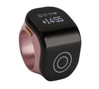 VBESTLIFE Comptoir de Bague Intelligente, Compteur de Doigts Numériques Anneau Tactile pour l'exercice de Travail, Compteur de Doigt Unisexe pour Le Suivi du Temps de Prière (Or Rose)