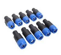 VBESTLIFE Connecteur D'amplificateur de Câble NL4FC, Prise de Haut-Parleur Audio, Verrouillage par Torsion, Prise de Haut-Parleur à 4 Pôles Compatible avec NL4FC, Paquet de 10 (10PCS)