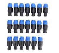 VBESTLIFE Connecteur de Haut-Parleur à 4 Pôles, Adaptateur Mâle de Haut-Parleur, Connecteurs à Verrouillage Rotatif à 4 Pôles Compatibles avec NL4FC, Paquet de 20 (20PCS)