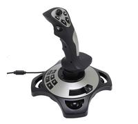 VBESTLIFE Contrôles de Simulateur de Vol, Contrôleur de Joystick de Vol avec Fonction de Vibration et Commandes D'accélérateur, Bâton de Vol câblé USB pour Gagner 7 8 10 11