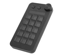 VBESTLIFE Contrôleur de Flux, 15 Touches Macro Personnalisables pour Déclencher des Actions dans les Applications, Contrôleur de Studio avec Raccourcis (BLACK)