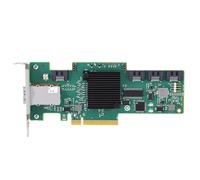 VBESTLIFE Contrôleur HBA SAS 9212 4i4e Raid, 6 Gbit/s PCI Express 2.0 X8 8 Ports, avec 4 SATA Internes et 4 SAS Externes SFF-8088 pour Extension de Stockage de Serveur