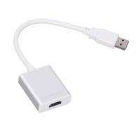 VBESTLIFE Convertisseur D'interface Multimédia USB 3.0 vers HD en Alliage D'aluminium, Adaptateur de Sortie HD, Transmission Stable pour Ordinateurs Portables, Argent
