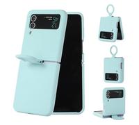 VBESTLIFE Coque de Téléphone Fine pour Z Flip 3 5G 2021, Coque de Protection Légère en TPU avec Anneau de Support intégré et Prise en Charge du Chargement sans Fil (Cyan Clair)