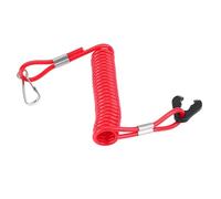 VBESTLIFE Cordon d'interrupteur d'arrêt 'urgence pour Moteur Hors-bord avec Plastique étanche, Cordon Extensible Anti-emmêlement pour la sécurité des Bateaux à Moteur, Remplacement Universel