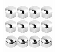 VBESTLIFE Couvercle D'écrou de Roue de 17mm, Haute qualité, Capuchon de Protection, Lot de 20 Couvercles de Vis de Moyeu Antivol à la Mode pour Roues de Voiture (Silver)