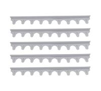 VBESTLIFE Couvercles D'écart de Cuisinière de Cuisine, Ensemble de 5 Pièces de Remplissage D'écart Découpable en Silicone Souple, Facile à Nettoyer pour Comptoir, Four, Lave-linge, (GREY)