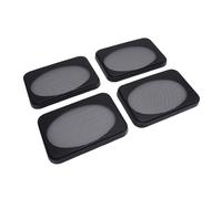 VBESTLIFE Couvertures de Grill en Haut-Parleur 4PCS, Gardien de Haut-Parleur en Maille en Maille en Métal Rectangulaire Noir, avec 16 Vis de Moulage, 162 X 112 Mm / 6,38 X 4,41 Pouces