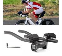 VBESTLIFE Cycle Aero Bars, Guidon de Vélo de Triathlon avec Accoudoir Ergonomique, Guidon de Repos pour Vélo de Route, VTT, Pince Réglable pour 31,8 Mm, 26 Mm, 25,4, Léger et Long (Comme montré)