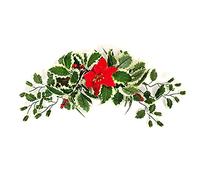 VBESTLIFE Décoration de Linteau de Porte de Noël, Tissu en Soie Luxueux, Butin Artificiel pour Décoration de Maison Festive pour Arches de Fenêtres (multicolore, 50x23cm) (#1)