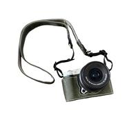 VBESTLIFE Demi-étui pour Appareil Photo en Cuir PU Anti-Rayures avec Bandoulière Compatible avec L'appareil Photo X M5, étui de Protection Portable avec Fond Magnétique (Green)