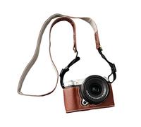 VBESTLIFE Demi-étui pour Appareil Photo X-M5, étui de Transport en Cuir PU Anti-Rayures avec Bandoulière pour X M5, Support de Trépied à Fermeture Magnétique (Brown)
