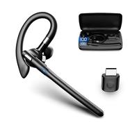 VBESTLIFE Écouteur Bluetooth de Traduction AI, Oreillette Unique sans Fil de Traduction en 133 Langues avec Micro Antibruit, étui de Chargement 500 MAh