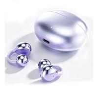VBESTLIFE Écouteurs à Clipser Inspirés des Bijoux, Boucles d'oreilles sans Fil Bluetooth 6.0 avec Suppression du Bruit ANC ENC, pour Les Voyages, Le Cyclisme, la Course à Pied, Les Sports (Purple)