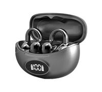 VBESTLIFE Écouteurs Antibruit à Affichage LED, écouteurs sans Fil BT 5.4 avec Double Micro pour des Appels Clairs, pour Le Sport, la Course, la Salle de Sport, L'entraînement (Noir Gris)