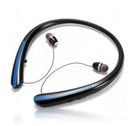 VBESTLIFE Écouteurs Bluetooth de Cou, écouteurs sans Fil Rétractables avec Micro, Bluetooth 5.3 IPX5 Résistant à la Transpiration CVC 8.0, Suppression du Bruit, pour la Course à Pied, Le (Blue)