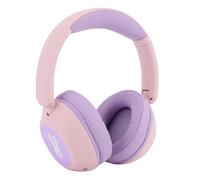 VBESTLIFE Écouteurs Bluetooth pour Enfants, Autonomie de 25 Heures avec Chargement USB C Rapide, Lumières LED Colorées, Mode Filaire sans Fil sur L'oreille, pour Tablette, Téléphone et (Pink)