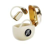 VBESTLIFE Écouteurs Bluetooth sans Fil, avec Son HiFi, Suppression du Bruit ENC, Autonomie de 60 Heures, Conception de Crochet d'oreille Flexible, pour la Course à Pied et Le Cyclisme (Gold)