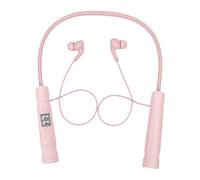 VBESTLIFE Écouteurs de Cou, Suppression du Bruit ENC avec Batterie à Affichage Numérique, 50 Heures de Lecture, Bluetooth 5.4, Micro Antibruit ENC pour la Course Sportive (Pink)